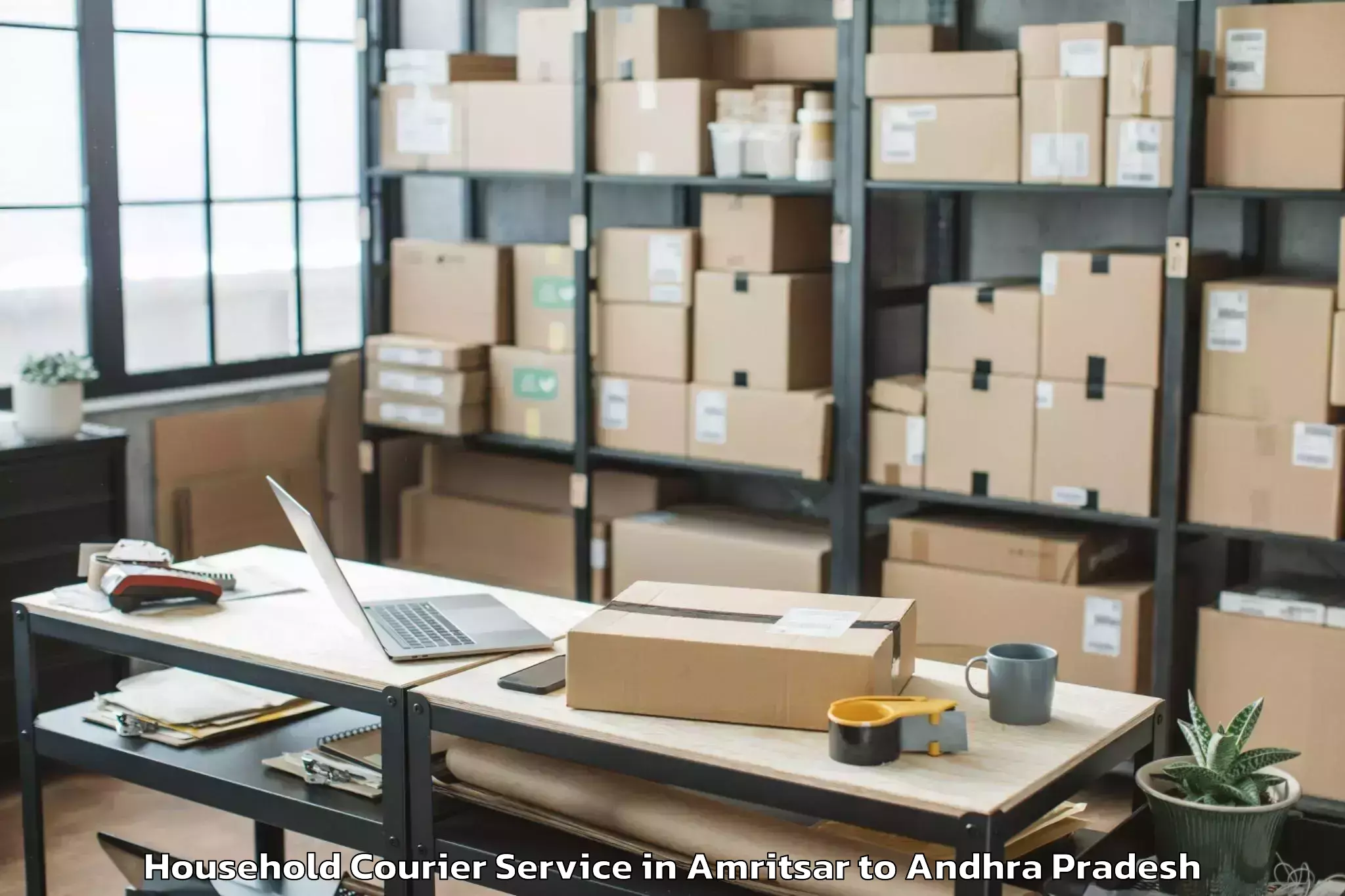 Trusted Amritsar to Mandapeta Household Courier